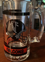 Vintage Atlanta Falcons glass mug/cup Beer Mug    12 Ounces. - £8.60 GBP
