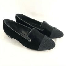 Isola Womens Flats Loafers Slip On Black Glitter Size 6.5 - $14.49