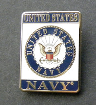 US NAVY USN RECTANGLE LAPEL PIN BADGE 1 INCH UNITED STATES - $5.68