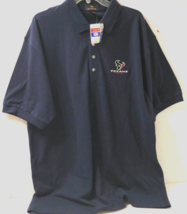 Houston Texans Team NFL AFC Stitch Logo Football Navy Blue Polo Shirt XL... - $18.80