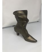 Vintage Women&#39;s Brass Victorian  Boot Vase - Art Deco 9-3/4 inches tall - $90.78 CAD