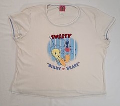 Looney Tunes Vintage Sylvester And Tweety Birdy And The Beast Ribbed Tee... - $14.73