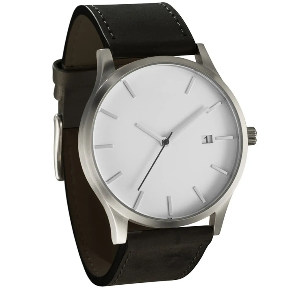 2021 Unisex  Popular Low-key Minimalist Connotation Leather Men&#39;s Wristwatch Sma - £111.42 GBP