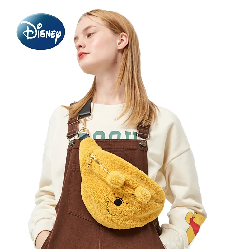  Winnie The Pooh New Women&#39;s Plush Oblique Bag  Cute Women&#39;s Plush Waist Bag Hig - £106.97 GBP