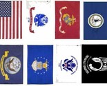 Wholesale Lot 3x5 USA + 5 Branches Military + Pow Mia + Virginia Flag Set - $34.88
