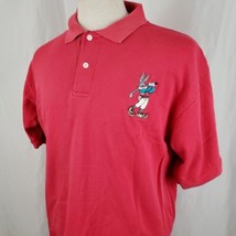 Vintage 90s Acme Clothing Polo Shirt Large Bugs Bunny Golfer Looney Tunes - $13.99