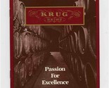 Krug Passion for Excellence Booklet Champagnes Reims France - $11.88