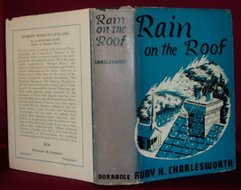 Ruby Charlesworth Rain On The Roof 1947 First Ed Signed Hc Dj Historical Novel - £38.94 GBP