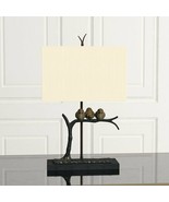 Horchow  Sparrow Bird Animal Brass &amp; Marble Table Lamp - India - Transit... - £653.38 GBP