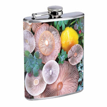 Groovy Trippy Mushrooms D3 Flask 8oz Stainless Steel Hip Drinking Whiskey - £11.83 GBP