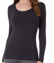 32 DEGREES Womens Activewear Cozy Heat Scoop-Neck Top Size Medium Color Black - £17.11 GBP
