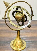 Brass Celestial Globe Armillary Globe Showpiece Brass Armillary Sphere Decor - £38.03 GBP
