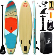 Highpi Inflatable Stand Up Paddle Board 11&#39;x33&#39;&#39;x6&#39;&#39;W Premium SUP Accessories,,  - £207.82 GBP