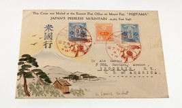 Karl Lewis 1936 Hand-Painted Watercolor Cover Japan to NY, USA FUJIYAMA C-9 - £239.26 GBP