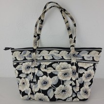 Camellia Vera Bradley Bag Miller Tote Black White Excellent Cond Retired Vtg - £37.53 GBP