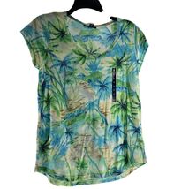 Chaps Ralph Lauren Denim Womens S Tropical Print T-Shirt NWT - $14.40