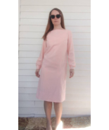 60s Vintage Pink Mod Dress Long Sleeve Shift S XS - $559.49 MXN
