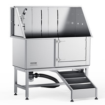 VEVOR 62&quot; Dog Cat Pet Grooming Bath Tub Stainless Steel Wash Station wit... - $1,846.99