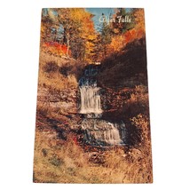 Postcard Alger Falls Waterfall Munising Michigan Chrome Unposted - $6.92