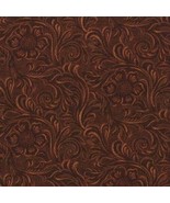 Moda TOOLED LEATHER Brown 11216 15 Fabric By The Yard By Sara Khammash - $220.08 MXN