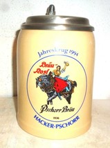 Hacker Pschorr Munich Jahreskrug 1994 lidded German Beer Stein - $14.95