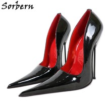 Sorbern Long Pointy Toes Women Pumps Big Size Stilettos High Heels 14Cm 16Cm 18C - £229.49 GBP