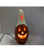 Meadowbrooke Gourd Lighted Jack-OLantern Halloween Decor &quot;Casper Jack&quot; p... - £31.59 GBP