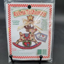 New Vintage 1994 Wire Whimsy Needlepoint Holiday Christmas Rocking Rudolph - £5.91 GBP