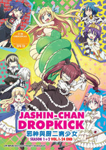 Jashin-chan Dropkick Season 1+ 2 DVD Vol. 1-24 End with Eng. Sub Ship From USA - £19.67 GBP