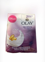 Olay Age Defying Vitamin E Soap 3.75oz 2 bars total OLD FORMULA Dented Box - £11.84 GBP
