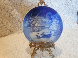 Bing &amp; Grondahl Christmas 1970 &quot;Pheasants in the Snow at Christmas&quot; Plate - $9.89