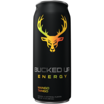 Bucked Up Energy Zero Sugar Energy Drink 16 ounce cans (Mango Tango, 6 Cans) - £21.46 GBP