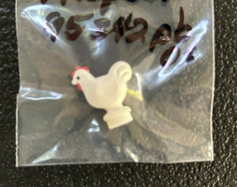 LEGO PN  95342pb01 Chicken - White w/Black Eyes/Red Comb Pattern - New - $3.79