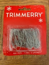 Trimmerry Ornament Hooks Silver 100 Pieces - $4.95