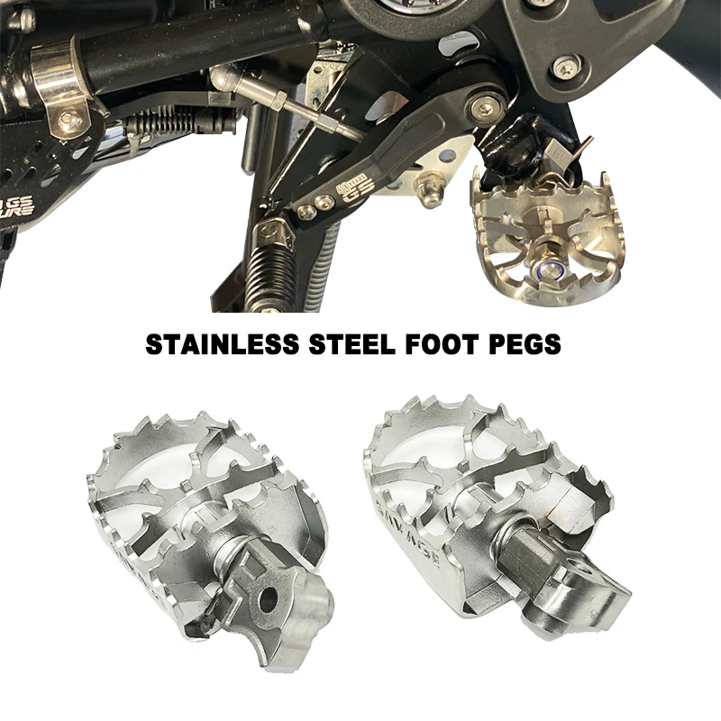 Bmw r1200gs lc r1250gs adventure r1200 1250 gs 2014 2023 2021 2022 stainless steel foot thumb200