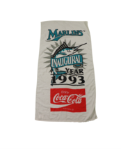 NOS Vintage 90s MLB Florida Marlins Coca Cola 1993 Inaugural Season Beach Towel - £38.13 GBP