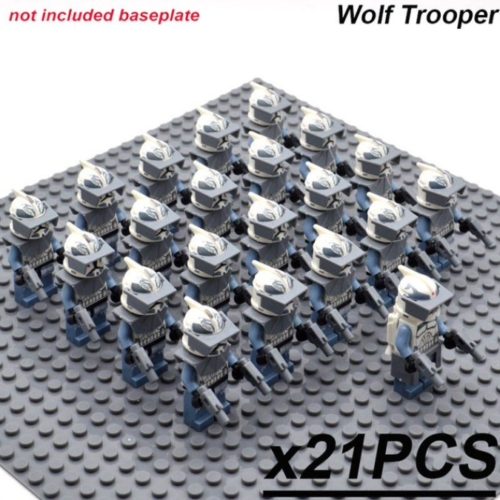 21pcs/set Star Wars Wolf Trooper clone Trooper Custom Minifigures Toys Gift Item image 2