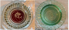 Ashtrays Las Vegas MGM Lion Grand Hotel Casino Glass Ashtrays Souvenir Set of 2 - £23.94 GBP