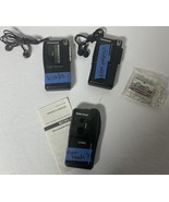 LOT of 3 Mixed Brand Microcassette Recorders Radio Shack &amp; (2) Panasonic... - €47,91 EUR