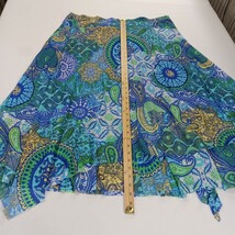 Chico's Women's Multicolor Midi Asymmetrical Handkerchief Skirt Size 3 image 6