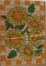 Sunflowers Rubber Stamp Summer Flowers Plaid Garden Friendship Card Making Craft - $2.99