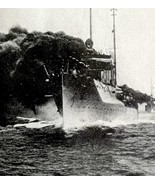 US Destroyer Throws Up Smoke Screen 1919 WW1 World War 1 Military Print ... - $570.99 MXN