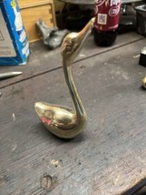 Vintage Brass Swan Bird Goose Statue Korea 6” Beautiful! - £12.74 GBP