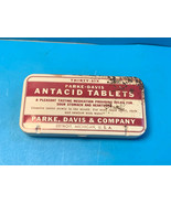 Vtg Parke-Davis Antacid Full Unused 36 Tablets Tin Container - £15.71 GBP