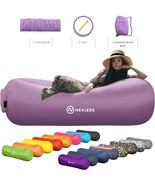 Nevlers Inflatable Lounger Air Couch | Perfect As Beach Chair Camping Ch... - £33.03 GBP