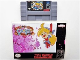 Magical Pop&#39;N SNES Super Nintendo English NTSC US (Game + Case /Box)  Popin - £23.91 GBP