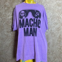 Macho Man Randy Savage Short Sleeve Crew Neck Tee Shirt. Purple. Size XXL - £15.26 GBP