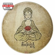 Cute Buddha Peace Yoga Wooden Engraved High Gloss Wall Panel Decoration Gift Yog - £62.42 GBP