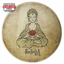 Cute Buddha Peace Yoga Wooden Engraved High Gloss Wall Panel Decoration ... - $79.00