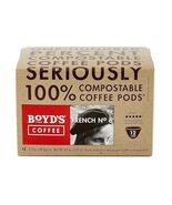 Boyd&#39;s French No. 6 Coffee–Dark Roast– 100% Arabica Single Serve 12 cups - $256.81 MXN